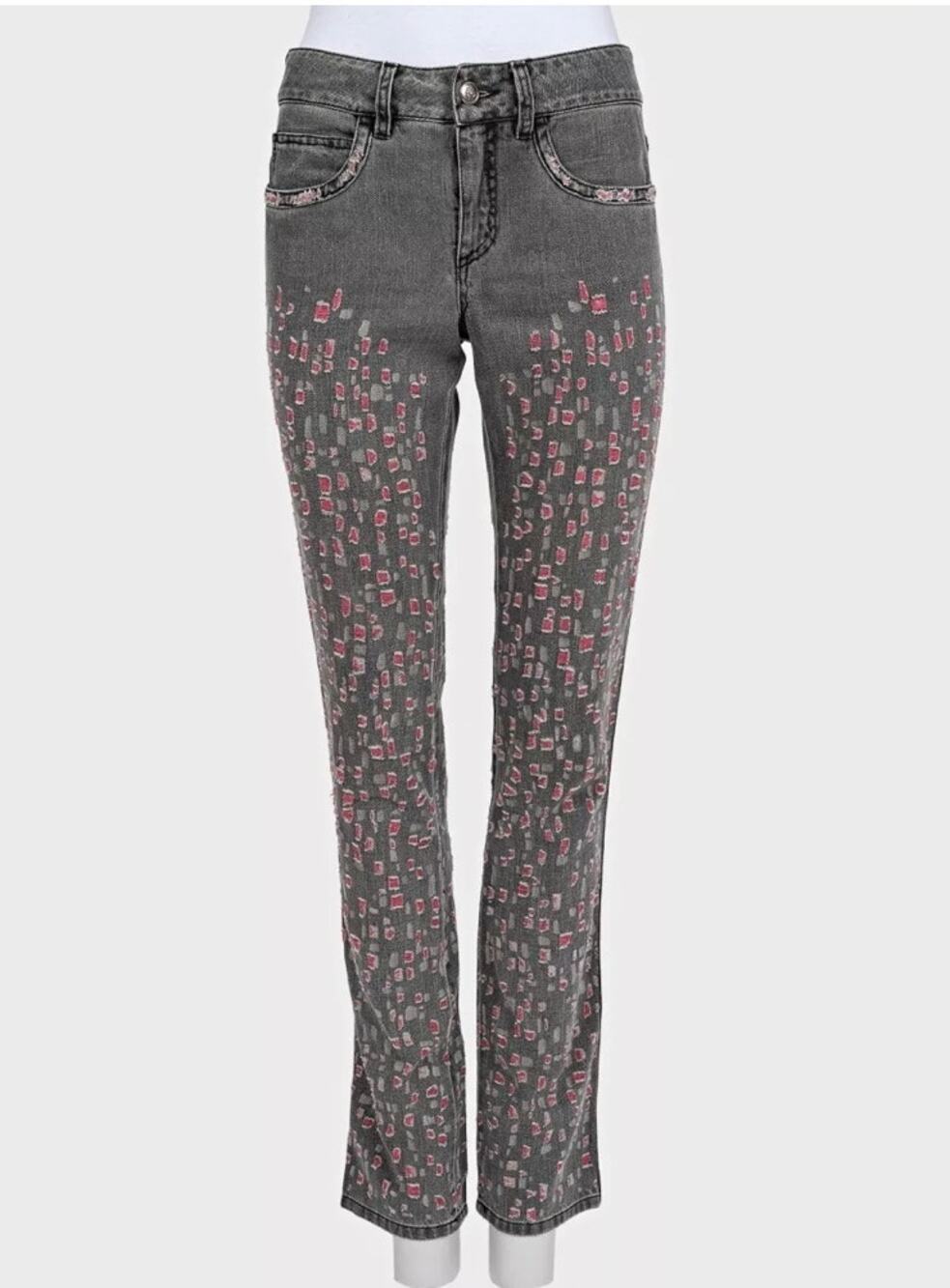 Chanel Gray Skinny Fit Jeans Sz.36